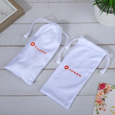 China Durable Soft Pocket Sunglasses Bag Custom Logo Microfiber Drawstring Sunglasses Pocket for sale