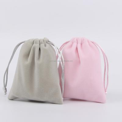 China OEM ODM Velvet Bag Recyclable Goods In Running Drawstring Jewelry Pouch For Neckless / Wristband for sale