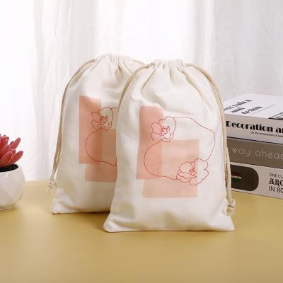 China Coffee Beans Tea Book Bag Packing Pouch Natural Organic Cotton Muslin Handled Drawstring Bag for sale