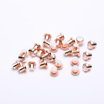 China Electronics Factory Price Trimetal Rivets Contact Three Silver Alloy Composite Rivet Contact for sale