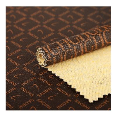 China Waterproof PVC Waterproof Synthetic Leather Monogram Texture Artificial Casaul Luxury PVC For Bags Phone Cover Seat Notebook Totes Purses for sale