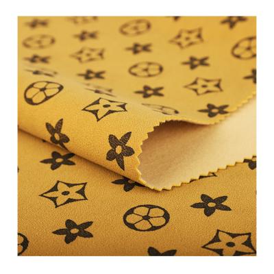 China Factory Direct Sale Gold Liujiang Monogram Waterproof Soft Faux PVC Synthetic Leather Texture For Handbags Accessories Notebooks Totes for sale