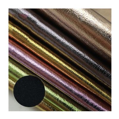 China PU 0.6mm Laser Film Waterproof Lambskin Skin Texture PU Synthetic Leather Material For Suits Garment Bags Hairpin for sale