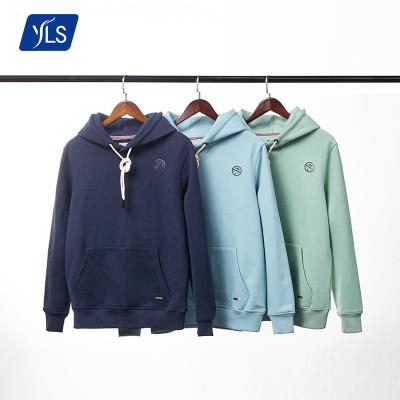 China High Quality Heavy Cotton Logo Embroidered Men Custom Hoody Fleece Hoodies 470g 100% Plain White Wholesale Anti Shrink YLS for sale