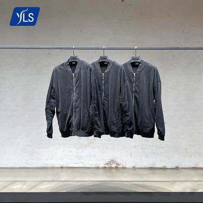 China YLS Breathable Wholesale Cotton Bomber Jacket Running Men Streetwear Big Oversized Custom Designs Coat Varsity Jackets for sale