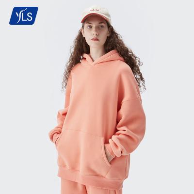 China YLS Unisex High Quality Custom Embossed 3D Anti-Shrink Logo Cotton Hoodies Oversized Loose One Stop Service Fitted Multi Color Candy Hoody for sale