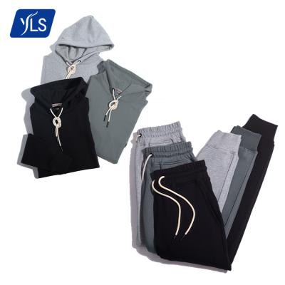 China YLS Wholesale Fashion Breathable 100%Cotton Trendy Terry Men Jogging Suits Slim Fitted Custom Logo Mens Sweatsuits for sale