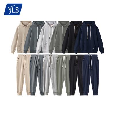 China YLS Breathable Custom Print Basic White Unisex Sweatsuits Sets Own Logo Custom Label Nude Jogging Sweatsuit Set For Men Women Couple for sale