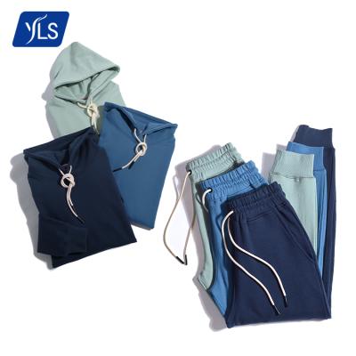 China YLS 360GSM Breathable Wholesale 100% French Cotton Terry Sweatsuit High Quality Custom Made Single Jogger Set Mens Sweat Suits for sale