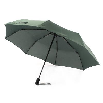 China Minimalist Dark Green Automatic Full Automatic Three Fold Umbrella for sale