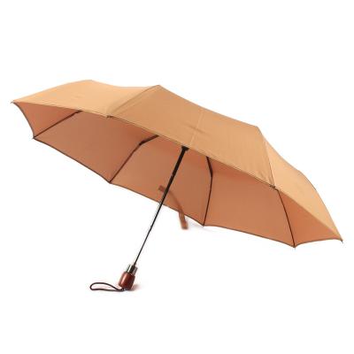 China Amazon CLASSIC Hot Selling Outdoor Wooden Handle Folding Travel Umbrella Supplier for sale