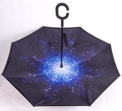 China All In 1 Wind Proof Double Layer Inside Out C Hook Hot Selling UV Handle Inverted Reverse Umbrella for sale