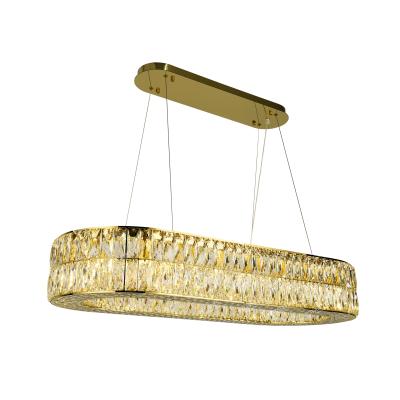 China Island Pendant Light Customized Best Stainless Steel Glass Crystal Lusters Chandelier For Home Suspension Vintage Ceiling Lamp for sale