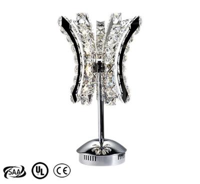 China Hotel Modern Restaurant K9 Crystal Stainless Steel Table Lamp Modern Contemporary Led Table Lamp For Cafe Shop Bar Table Lamp OEM/ODM for sale