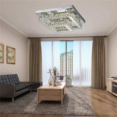 China Square Rectangle Crystal Ceiling Light Chandeliers From Zhongshan by Royaleyeslighting Modern Modern Ceiling Lights Chandeliers for sale