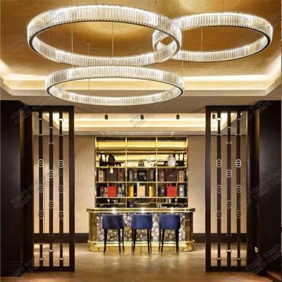 China Large Traditional Wholesale Pendant Ring Luxury Led Crystal Light Chandeliers For Home Hotel Dining Room for sale