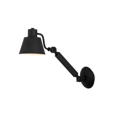 China Contemporary Industrial Vintage Wall Lamp E27 Swing Arm Modern Black Wall Lamp for Living Room Bedroom Study Home Wall Lighting for sale