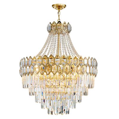 China Luxury Hotel Contemporary Banquet Hall Led Chandelier Large Fancy Lights Modern Ceiling Crystals Chandelier for sale