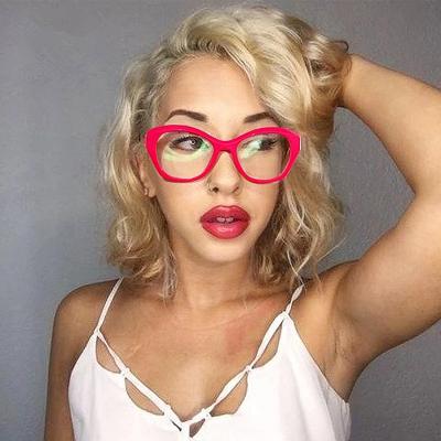 China For Computer Glasses Wholesale Fashion 2022 New Vintage Big Frame Women Red Cat Eye Eyeglasses Optical Frames Glasses for sale