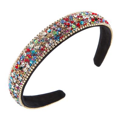 China Fashion Korean Hot Sale Colorful Headband Simple Crystal Beautiful Hair Band Allmatch RTS Hair Accessories for sale