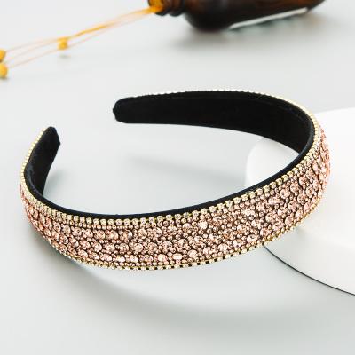 China Fashion Korean Hot Sale Colorful Headband Simple Crystal Beautiful Hair Band Allmatch Hair Accessories for sale