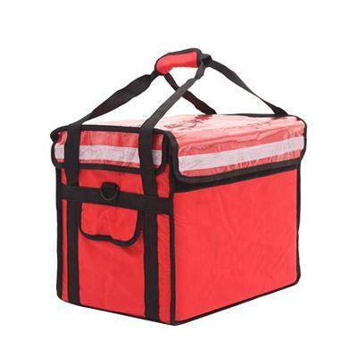 China Waterproof Red Oxford Insulation 18L Ice Cooler Box Waterproof Food Delivery Bags With PPE Inner Board for sale