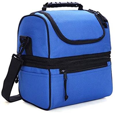 China Large Waterproof Lunch Bag Insulated Lunch Box Cooler Tote Bag With Double Platform For Men for sale