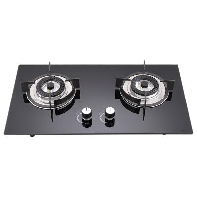 China Hotel Foshan Universal Modern Home Universal Iron Integrated Hob Recessed Natural Gas 2 Plate Gas Stove For Wok for sale