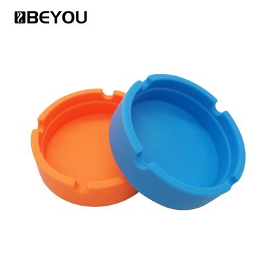 China Custom Silicone Beyou Food Grade Heat Resistant Round Silicone Weed Ashtray for sale