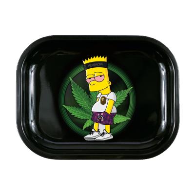 China BEYOU Tobacco Rolling Smoking Accessoryis Smoke Herb Weed Tray Tobacco Tray Metal Rolling Tray for sale