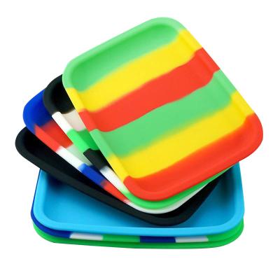 China Custom Color Nonstick Silicone Tobacco Rolling Beyou Mix Smoking Rolling Tray Weed Roll Tray for sale