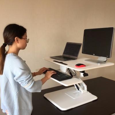 China Adjustable (Height) Height Pneumatic Standup Sit To Stand Ergonomic Standing Desk for sale