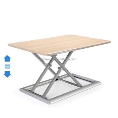 China Commercial Ergonomic Height Shock Absorber Adjustable Furniture Anti Fatigue Through The Position Workspace Standing Desk Converter for sale