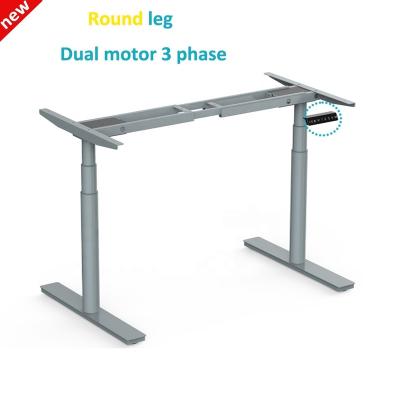 China New Fashion Round Adjustable Leg Adjustable Height (Height) Metal Desk Table Position Desk Base for sale