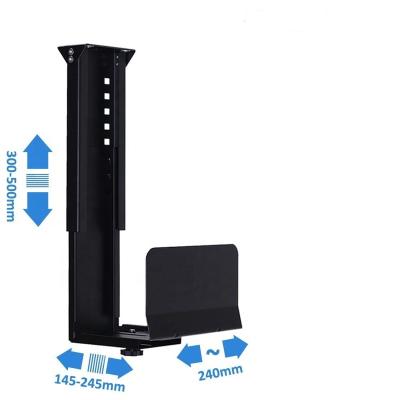 China Steel Under Desk Mount Height And Width Adjustable Computer Tower CPU Holder for sale