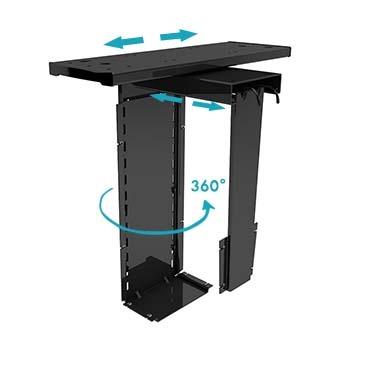 China 360 Degree Rotation Adjustable Swivel CPU Holder Under Height And Width Desk 360 Degrees for sale