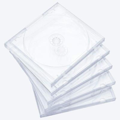 China CD Storage Box High Quality Transparent Standard Single Clear CD Jewelry Box With Collected Clear Cd Tray for sale