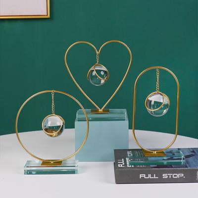 China Creative lightweight luxury metal Crystal Ball Crafts of Europe small home decorations desktop ornaments for sale