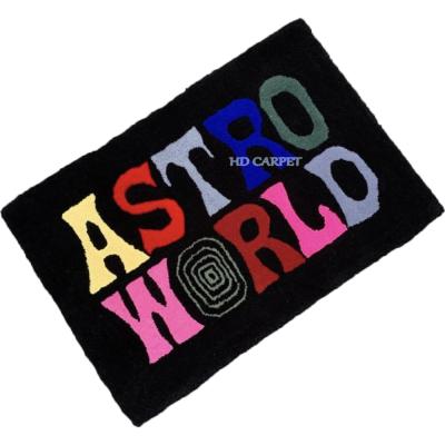 China Washable Popular America Quality Guaranteed Woolen Blankets Rectangle Chinese Letter Cut Rug for sale