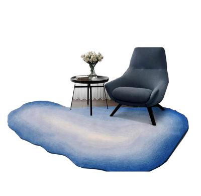 China Washable Customized Fluffy Hand Made Tufted Special Shape Wool Blanket And Carpet for sale