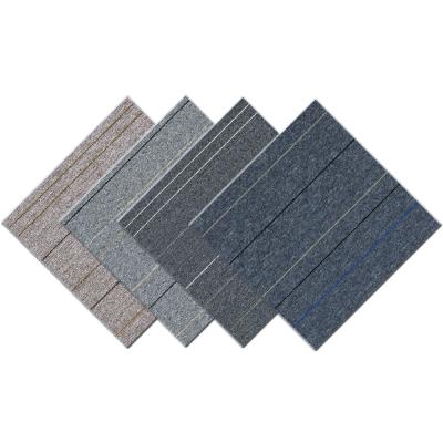 China Modern Commercial Bitumen Backed Stripe PP Liner Tiles PT02 PT03 PT05 PT06 for sale