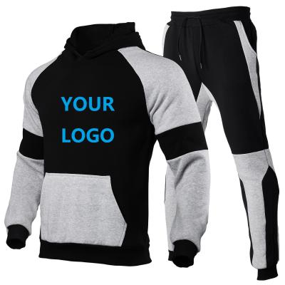 China Anti-wrinkle Running Tracksuit 2021 Outdoor Custom Logo Brand Men's Tracksuit Set Sew 170GSM for sale