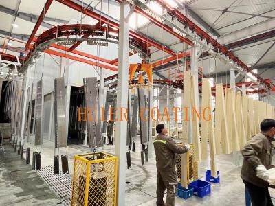 China Efficient Ceiling Mounted Elevated Hanging Conveyor System with Adjustable Speed and Turning Radius for sale