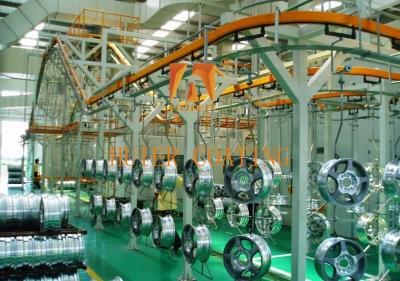 China Fully Automated Assembly Line Design in Electrostatic Painting Line for Wheel Hub Spray Coating for sale