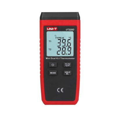 China UNIT UT320D Mini Contact Thermometer Dual Channel Widely -50~1300 Degree Surface Contact Thermometers for sale