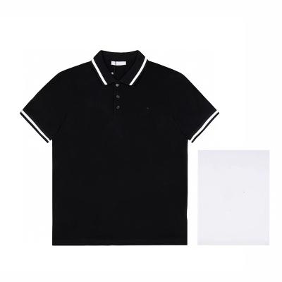 China QUICK DRY Custom High Quality Luxury Cotton Polo Shirts Designer Logo Women's 100% Black White Golf Shirts Plus Size Men's Polo Shirts for sale