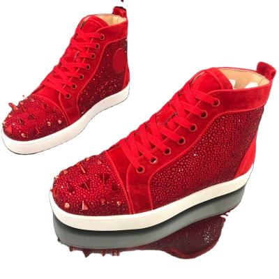 China 2023 fashion trend women classic sneaker brand luxury sneakers for women and ladies rivet men women unisex sneaker shoes for sale