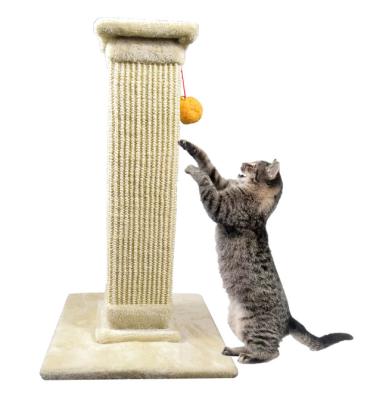 China Factory Manufacturer Viable Wholesale Sisal Wood Scratch Scratcher Toy Pet Cat Post For Cat for sale