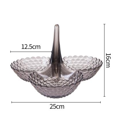 China Crystal Design Plastic Tableware Overlay Fruit Snack Dish Multi Layered Stackable Tray Viable Tier Afternoon Tea for sale