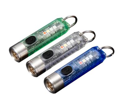 China High Quality Emergency Key Chain LED Flashlight S11New Mini Pocket USB Rechargeable Super Ray 400 Lumens Torch With SST20 LED Warning Light for sale